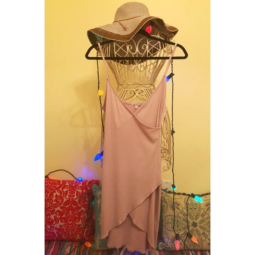 Lavender Asymmetrical Bodycon Wrap Dress